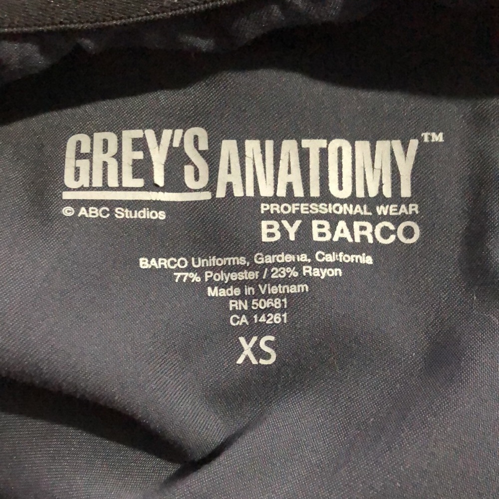 Grey’s Anatomy Barco Scrubs Pants, Size XS, Gray - Picture 3 of 3
